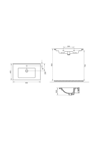 Bella Etejerli Lavabo 80cm Turavit Diğer