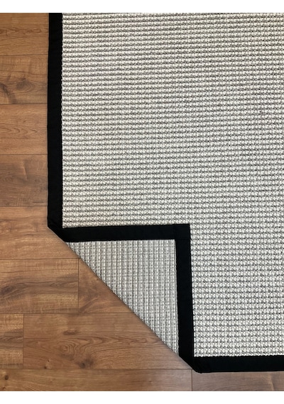 Kumaş Bordür Gri Bukle Antrasit Bordür Halı Salon Koridor Mutfak Çocuk Odası Halısı Kilim S267 Gri - Siyah