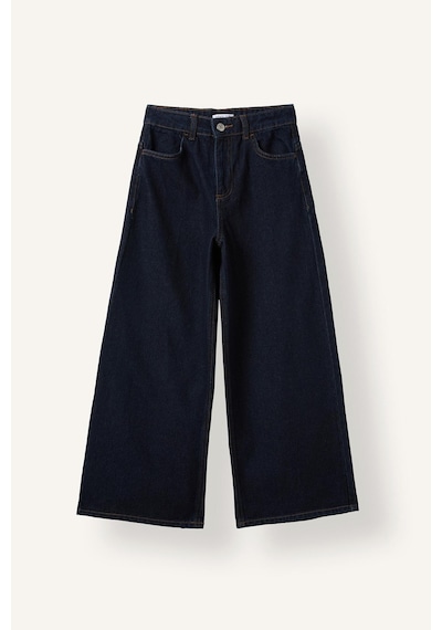 Defacto 90s Wide Leg Düğmeli Jean Pantolon Kız Çocuk H6248a826aunm34 Mavi-nm34
