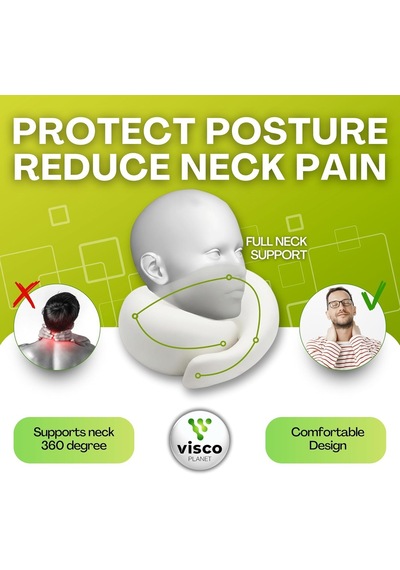Visco Planet Ortopedik Spiral Boyun Destekli Seyahat Yastığı%100 Ortopedik Visko Genel