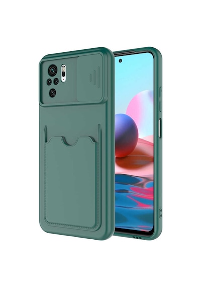 Xiaomi Redmi Note 10 Kılıf Zore Kartix Kartlık Bölmeli Kılıf