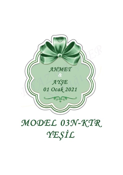 Beyazdüşlersokağı Şekilli Etiket (25 Ad)-Nişan,Nikah,Kına,Bebek Süsü-Anı-(Etk-03N)