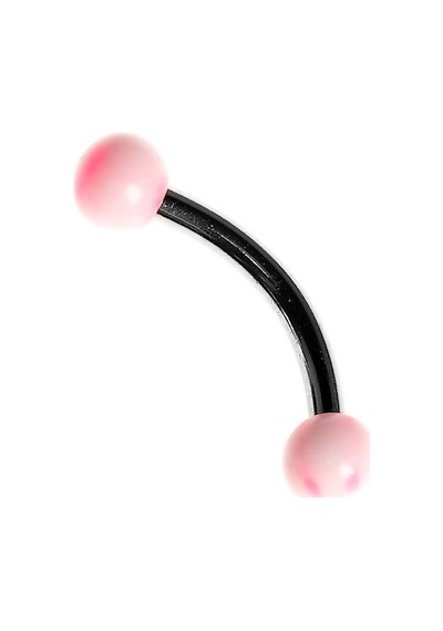 Tdgr00867 Curved Barbel 316 L Bioplast Piercing K7 Çok Renkli