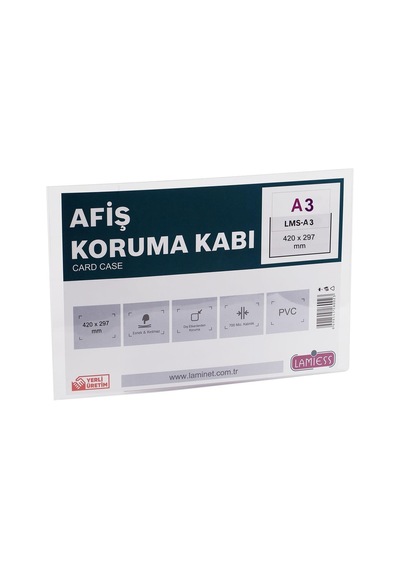 Lamiess A-3 420x297 Mm Afiş Koruma Kabı 20'li