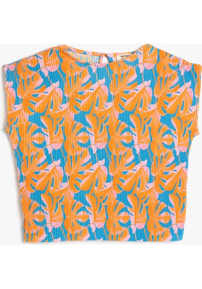 Koton Pilili Tişört Floral Desenli Kısa Kollu Bisiklet Yaka Turuncu Desenli 3skg10326ak 3SKG10326AK2D1 Turuncu Koton Pilili Tişört Floral Desenli Kısa Kollu Bisiklet Yaka Turuncu Desenli 3skg10326ak 3SKG10326AK2D1 Turuncu