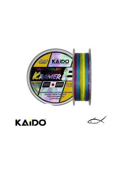 Kaido Kramer Japan 8x Braid 250m Multi Color İp Misina 0.08Mm