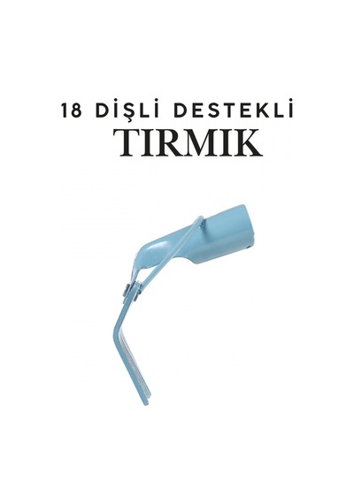 Füze 18 Tırmık 18 Dişli Takviyeli Çelik Bahçe Tırmığı - 4 Mm Kalınlık 56 Cm Bahçe Tarla Tırmığı