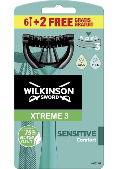Wilkinson Xtreme 3 Pure Sensitive Tıraş Bıçağı, 8 Adet