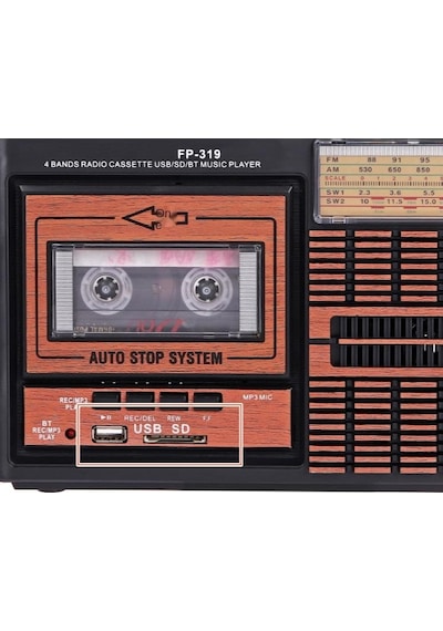 Knstar Fp-319U Usb Sd Fm Radyolu Kaset Çalar Müzik Kutusu