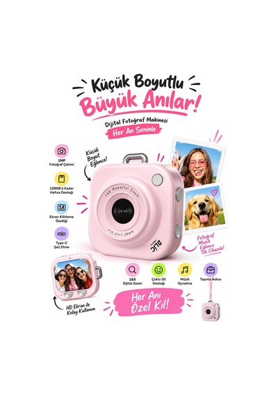 Blic Pro++ BLM-108 Mini Dijital Fotoğraf Makinesi