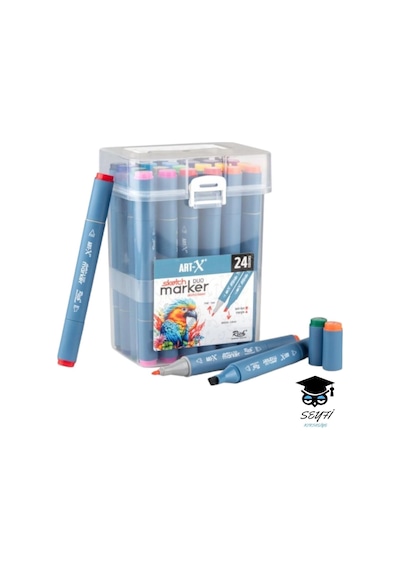 Rich Sketch Marker Çift Taraflı Çizim Kalem Seti Art-x Rich Yüksek Kalite Kalıcı Mürekkep İade Garantili,syfartx Çok Renkli