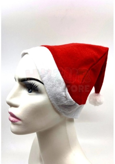 Düdük Hediyeli Çocuk Noel Şapkası - Yılbaşı Şapkası - Polar Yıl Başı Şapkası - Noel Baba Şapkası