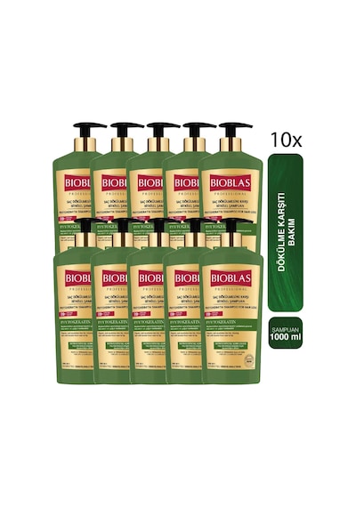 Onarıcı Bakım Saç Dökülmesine Karşı Phytokeratin Şampuan 1.000 Ml - Keratin Bakım, Yıpranmış 10 Adet Kuru