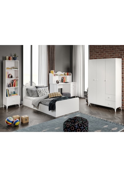 Akasya Modern Genç Odası Takımı Beyaz - 4 Parçalı Ve Tamamı 1. Ka Beyaz