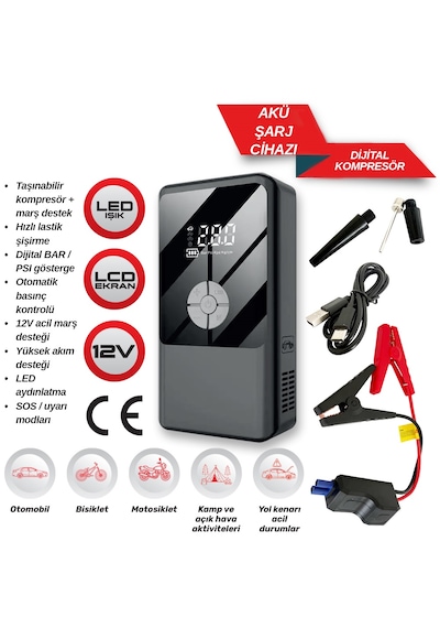 Replax Akü Takviye Cihazı + Dijital Hava Kompresörü 0470350
