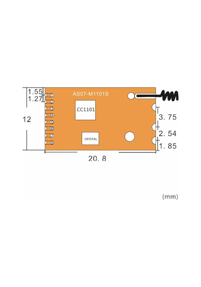 CC1101 433Mhz Kablosuz Haberleşme Modülü SPI 1000 Metre Rf Alıcı Verici Transceiver