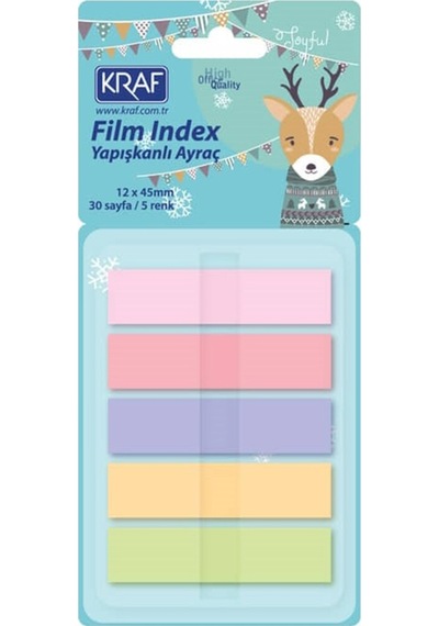 Index Film Pp Pop-up 5 Renk X 30 Yp 12x45 Mm Pastel Renkler 51248-2