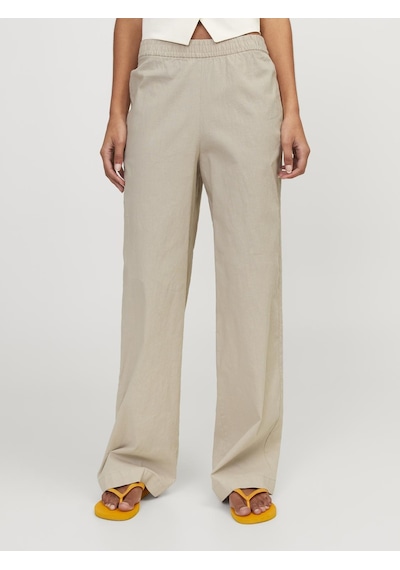 Jack & Jones Kadın Keten Pantolon - Poppy - 12253952 Feather Gray