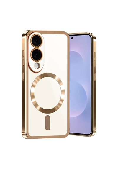 Samsung Galaxy S25 Uyumlu Edge Kross Magneticsafe Kapak - Çöl Titanyum