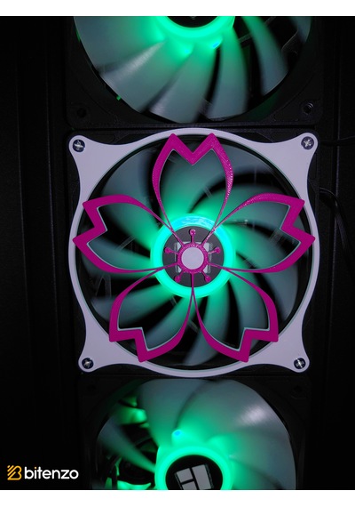 Lotus Çiçeği Desenli 120x120 Mm Oyun Pc Aksesuarı, Masaüstü Bilgisayar Fan Kapağı Renkli