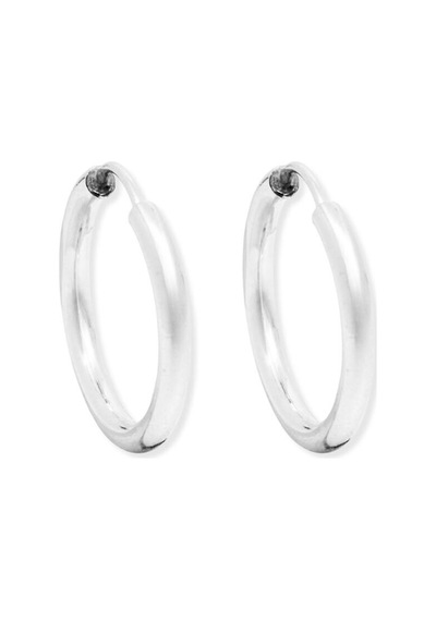 Oya Silver Gümüş Halka Küpe 3mm Kalınlık-2x2cm