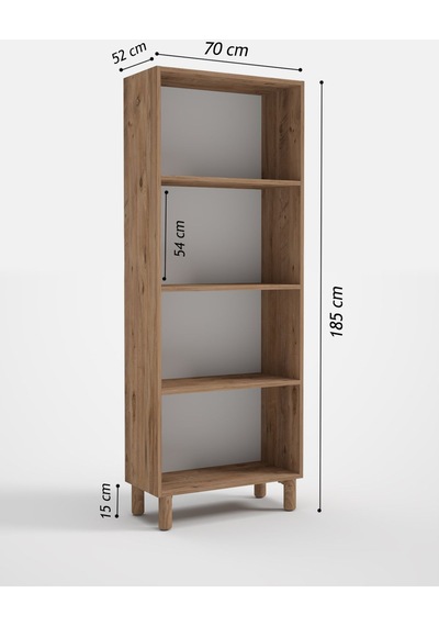 Bohem 2 Kapaklı Gardırop Mdf Kapak Ceviz
