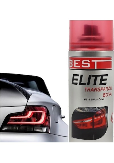 Best Elite Transparan Far Boyası 200 Ml Kırmızı 1434