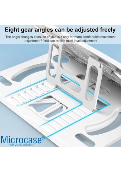 Microcase AL3481 10-12 inch Microcase 360 Dönerli Kademeli Masaüstü Stand Siyah