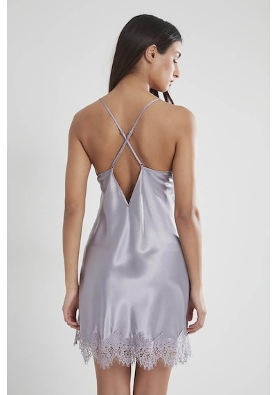 Pierre Cardin Saten Kadın Gecelik 685 Royal 001