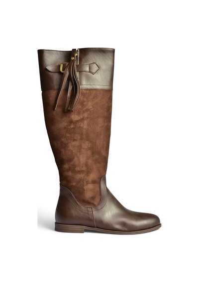 Fox Shoes Z996174002 Kahverengi Süet Klasik Kadın Çizme