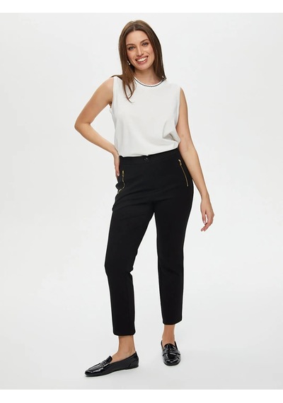 Faik Sönmez Slim Fit Vücut Şekillendiren Kadın Pantolon B00046-1 Siyah