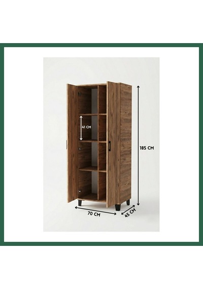 Bezos 8 Gözlü Kiler Dolabı Atlantik 70 Cm Bzs01 Çok Renkli