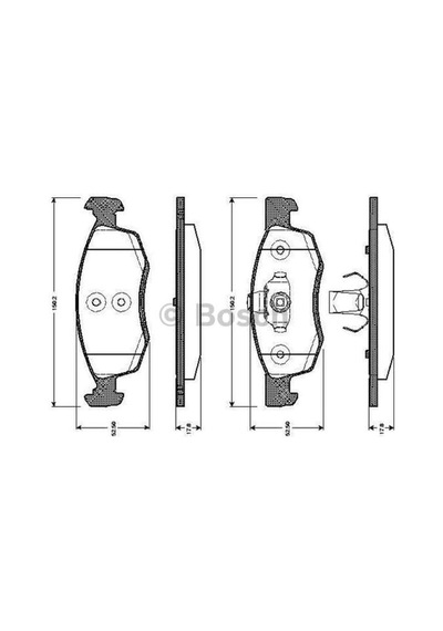 BOSCH 986494197 Fren Balatası Ön Logan I 04- Sandero I 08-