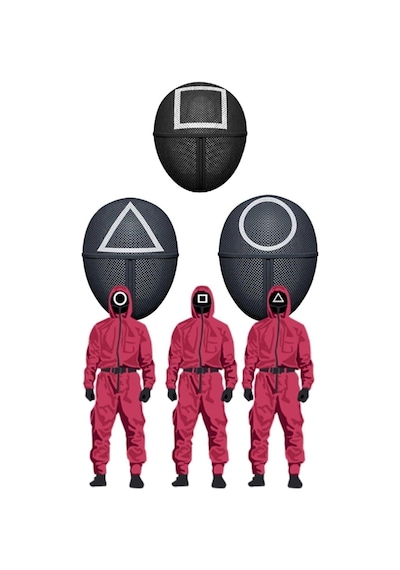 Squıd Game Kalamar Oyunu Askeri Maske Üçgen- Yerli Üretim Diğer