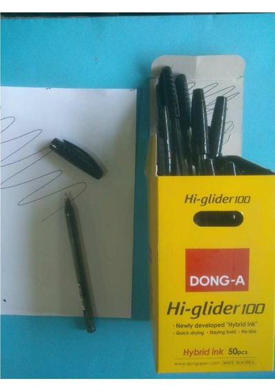Tükenmez Kalem Kaygan Yazım 1.0 MM Uc Siyah Dong-A 50 Adetli Kt