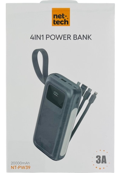 Nettech Nt-pw39 22.5w 20000 Mah Taşınabilir Powerbank - Gri Gri