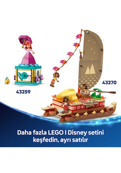 LEGO® ǀ Disney Moana’nın Macera Kanosu 43270 - 6 Yaş ve Üzeri Çocuklar için Yaratıcı Oyuncak Yapım Seti (529 Parça)