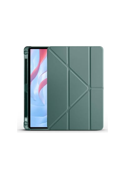 Zore Huawei Honor Pad X9 11.5' Kılıf Tri Folding Kalem Bölmeli Standlı Kılıf - Ko Koyu Yeşil