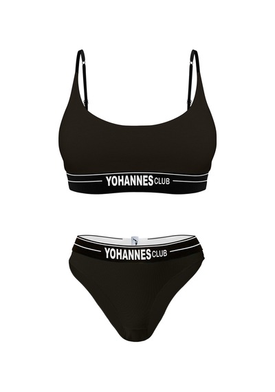 Yohannes Club, Kadın Pamuklu İç Çamaşırı Takımı, Renk Seçenekli, Bralet-kemerli Bikini Slip Siyah Yohannes Club, Kadın Pamuklu İç Çamaşırı Takımı, Renk Seçenekli, Bralet-kemerli Bikini Slip Siyah