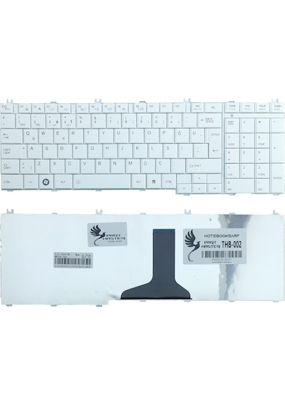 Toshiba Uyumlu Satellite L650-1K6, C660D-17N, C660-1C8 Klavye (Beyaz)