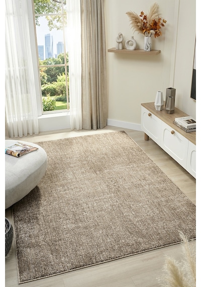 Mariesse Home Wool Serisi Bukleli Yumuşak Dokulu İskandinav Dokuma Halı 1086-kahve