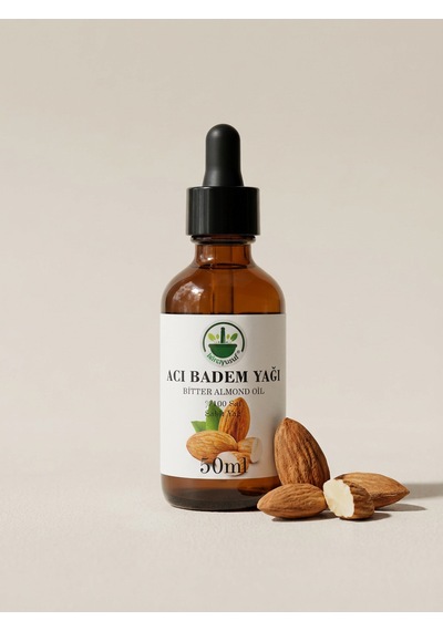 Soğuk Sıkım Acı Badem Yağı Bitter Almond Oil Prunus Amygdalus Amara Saf Doğal 50 Ml 50 ML