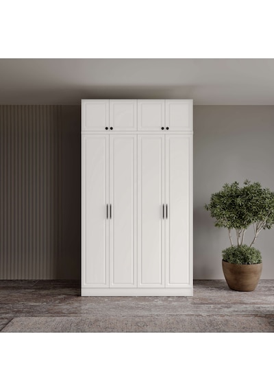 Milas 4 Kapaklı Komple Mdf Yüklüklü Gardırop