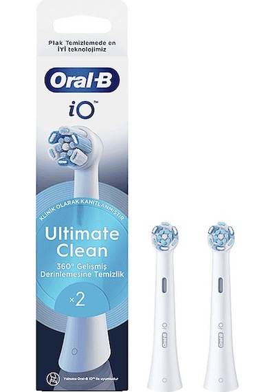 Oral B Io Clean 2'li Diş Fırçası Yedek Başlık Beyaz