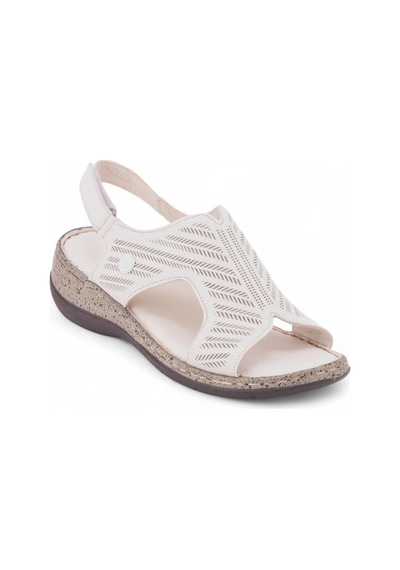 Mammamia D25ys-2880 Deri Comfort Kadın Sandalet Bej