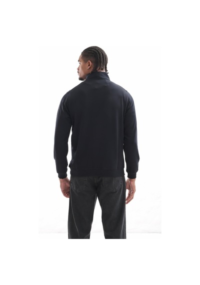 Boğazlı Sweatshirt Lacivert