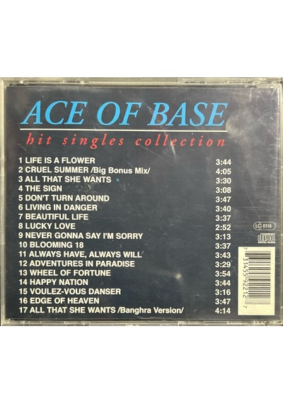 Cd Ace Of Base Hit Singles Collection Unoffical Cd