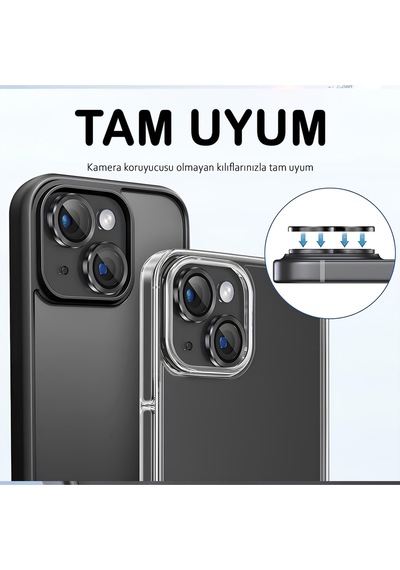 İphone 13 / 13 Mini Uyumlu Safir Lens Çizilmez Dayanıklı Kamera Koruyucu