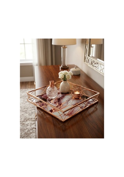 30 Cm Dekoratif Lüks Tepsi - Mermer Desenli Rose Gold Metal Organizer, Söz Nişan Tepsisi, Sunum Tepsisi - 882938274 Diğer 30 Cm Dekoratif Lüks Tepsi - Mermer Desenli Rose Gold Metal Organizer, Söz Nişan Tepsisi, Sunum Tepsisi - 882938274 Diğer