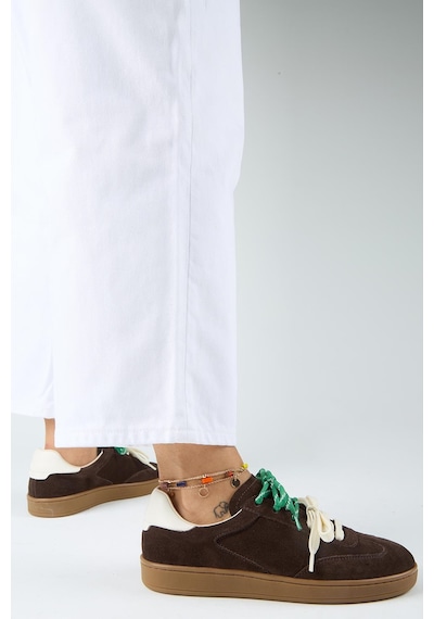 Manijero Krahe Barbella 2 Kadın Hakiki Deri Üç Ayrı Alternatif Bağcıklı Kahve-ekru Sneakers Manijero Krahe Barbella 2 Kadın Hakiki Deri Üç Ayrı Alternatif Bağcıklı Kahve-ekru Sneakers